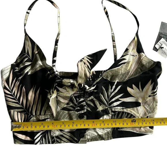 Volcom Gen Wow black floral cropped tank - Picture 8 of 11